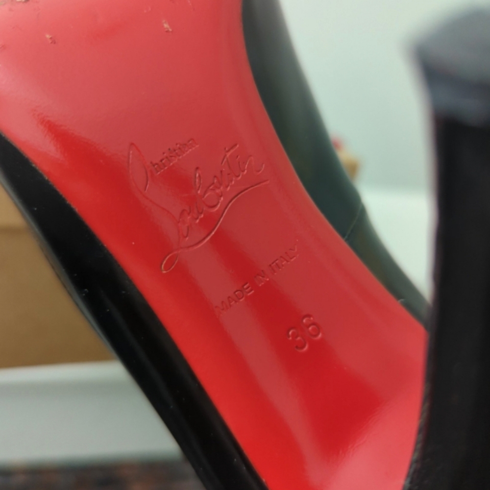 Christian Louboutin décolleté 898 100 Jazz Calf Leather Pumps - Picture 7 of 9